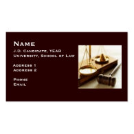 Law Student Business Card 1