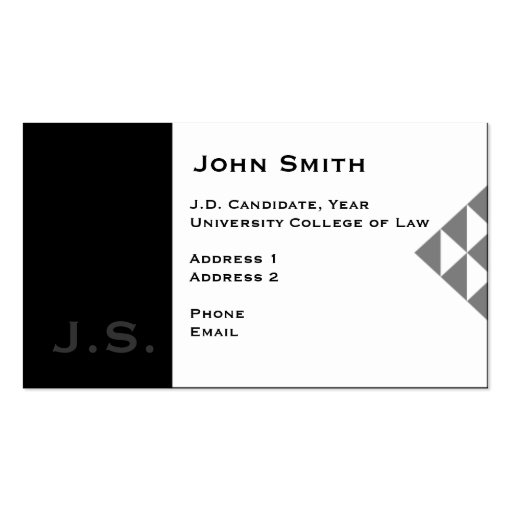 Law Student Business Card 3