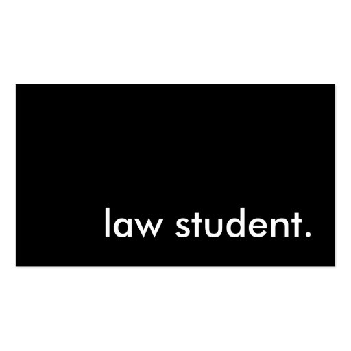 law student. business card templates