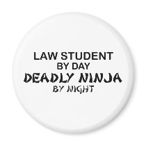 Law Student Deadly Ninja Refrigerator Magnets