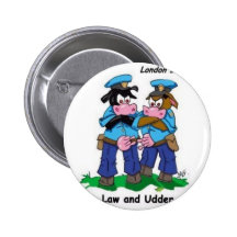 Law & Udder Funny Cow Cartoon Gifts, Collectibles Pins