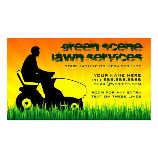 lawn AND snow services Business Card Templates