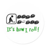 Lawn Bowls -It's How I Roll stickers