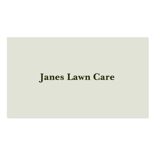 Lawn Business Card (back side)