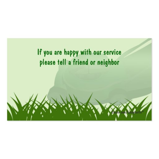 Lawn Business Cards (back side)