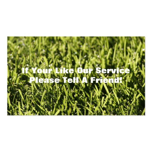 Lawn Business Cards (back side)