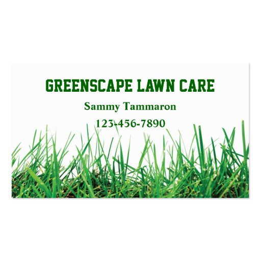 Lawn Care and Landscaping Business Card Templates (front side)