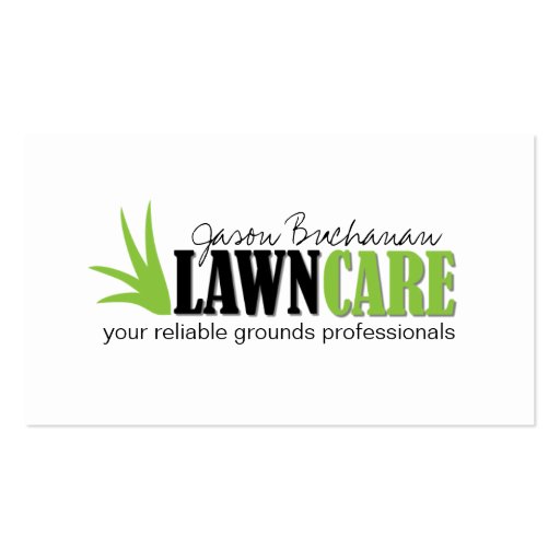 Lawn care and Yard Maintenance Business Card (front side)
