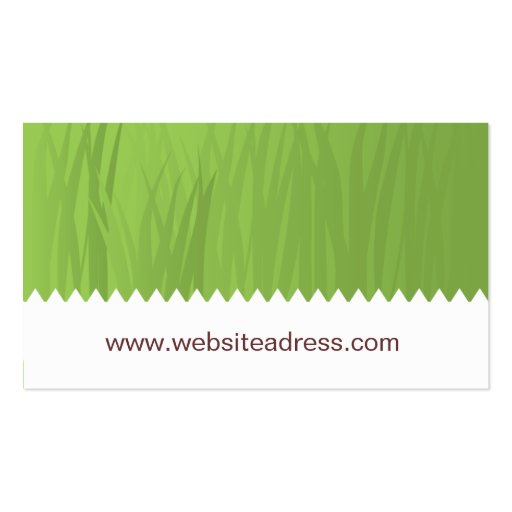 Lawn Care Business Card (back side)