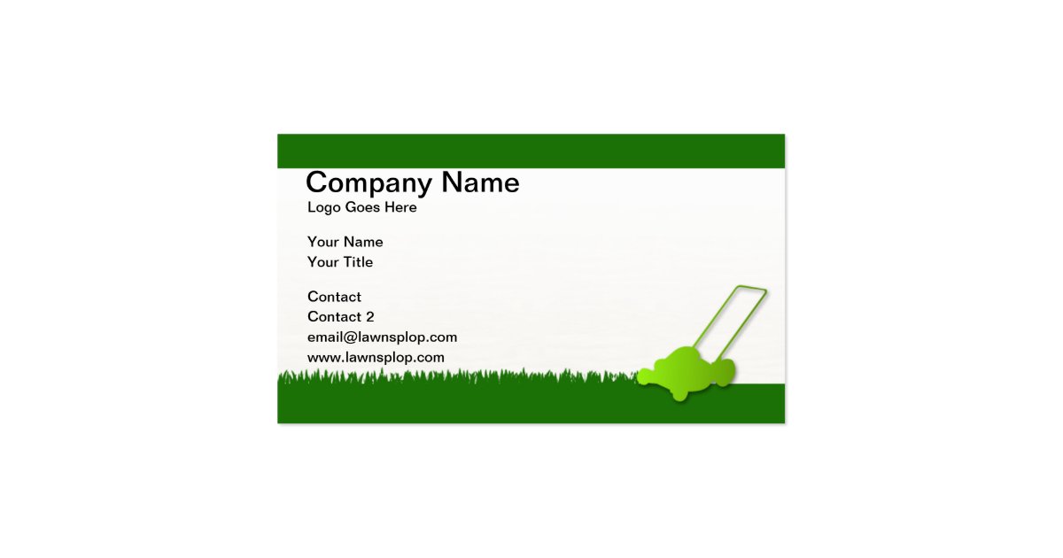 lawn care business card example zazzle examples of lawn care business cards