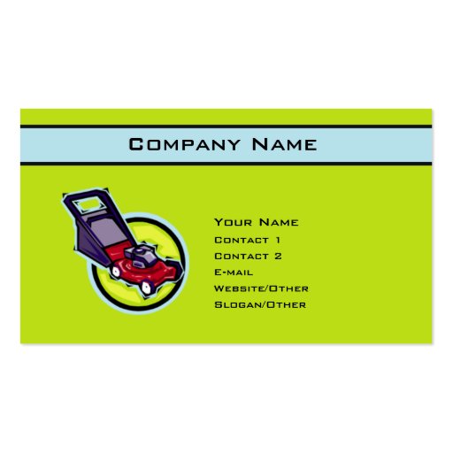 Lawn Care Business Card Template (front side)