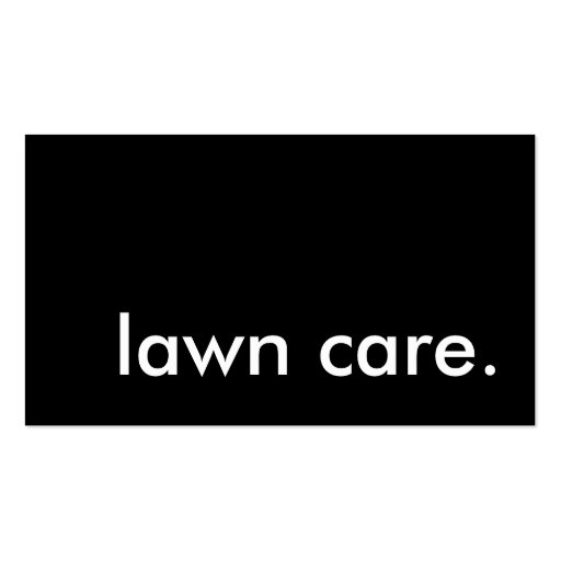 lawn care. business card templates (front side)