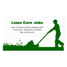 Lawn Care Business Card with Darker Green Colors