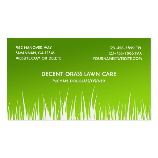 Lawn Care Business Cards