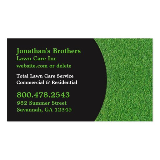 lawn care business cards zazzle lawncare business cards