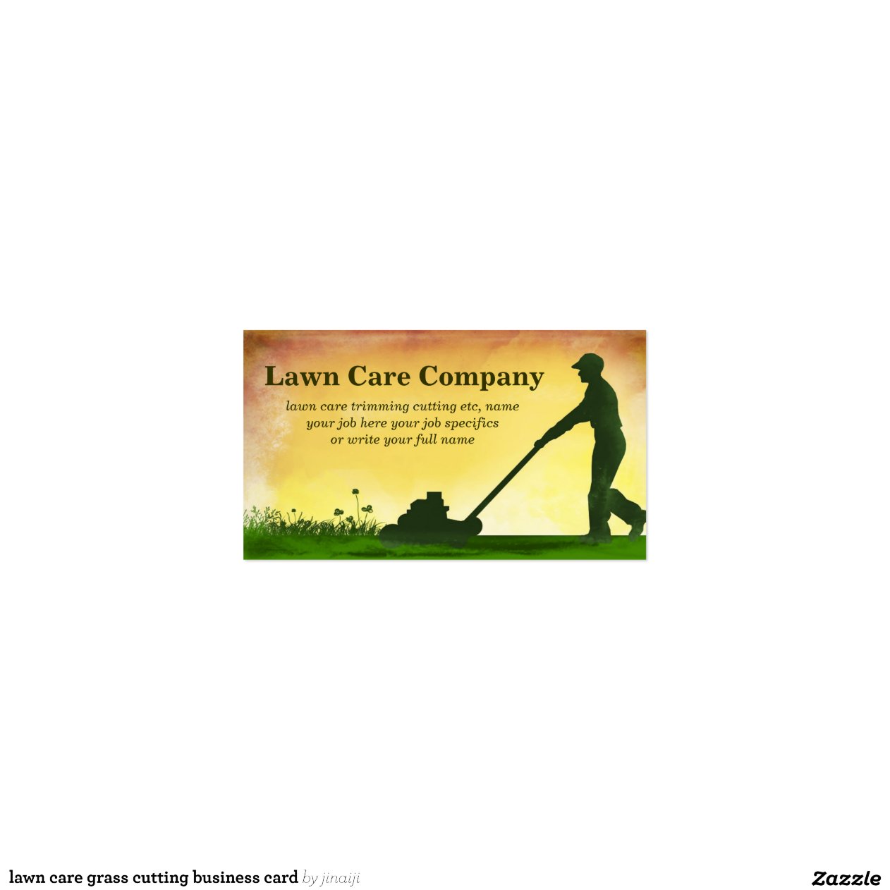 lawn care grass cutting business card standard business cards Zazzle
