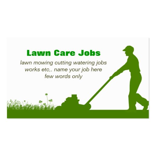 lawn care grass cutting business card | Zazzle