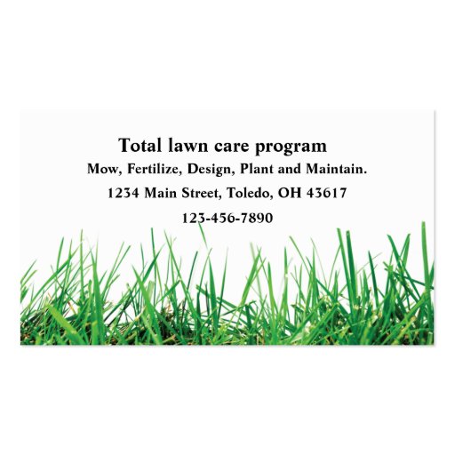 Lawn Care & Landscaper Business Card Template (back side)