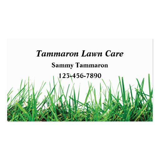 Lawn Care & Landscaper Business Card Template (front side)