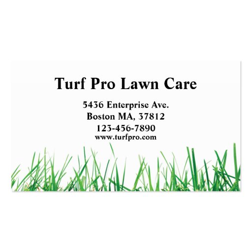 Lawn Care & Landscaper Business Card Templates (back side)