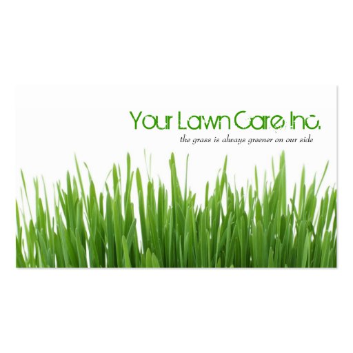 Lawn Care Landscaping Business Card (front side)