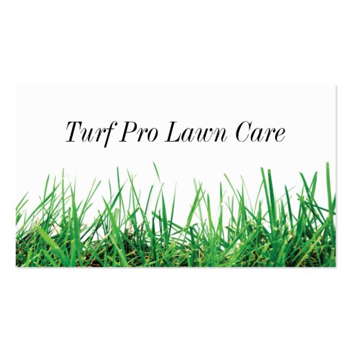 Lawn Care & Landscaping Business Card Template (front side)