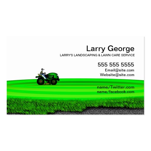 Lawn care/Landscaping Service Business Card (front side)