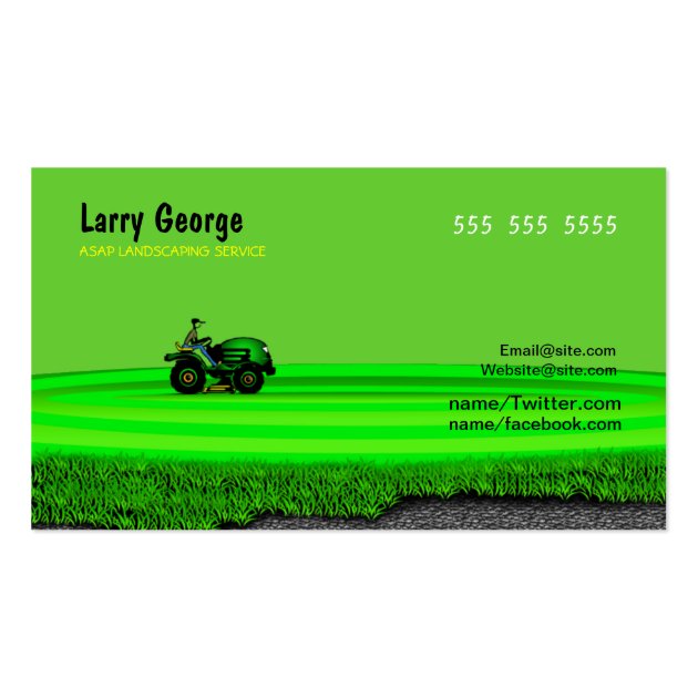 Lawn Care Service Business Card