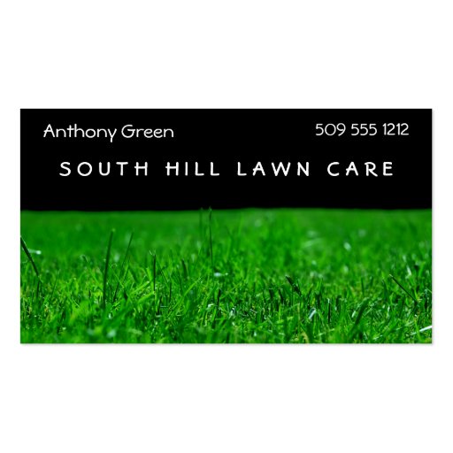 Lawn Grass Business Card Zazzle
