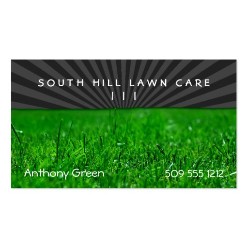 Lawn Grass Business Card Template (front side)