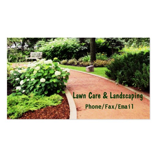 Lawn & Landscaping Business Card (front side)