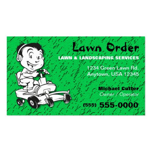 Lawn / Landscaping Service Business Card (front side)