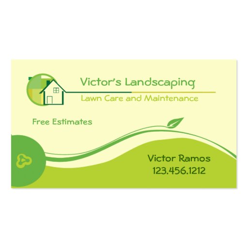 Lawn Maintenance Business Cards (front side)