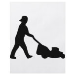 lawn mower icon personalized flyer