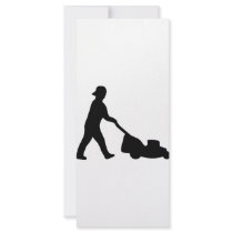 lawn mower icon rack card template