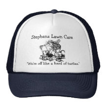 lawn mower man, Stephens Lawn Care... - Customized Trucker Hat