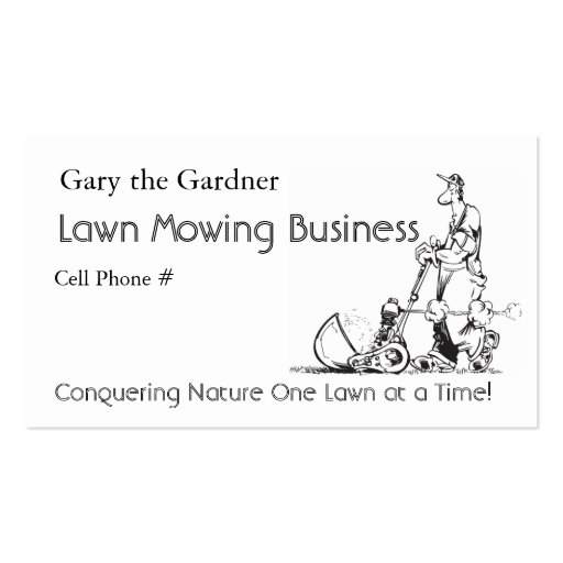 Lawn Mowing Business Business Card (front side)