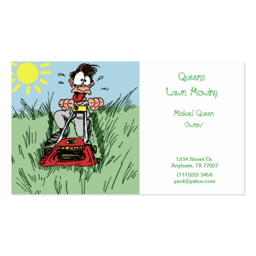 Lawn Mowing Business Card
