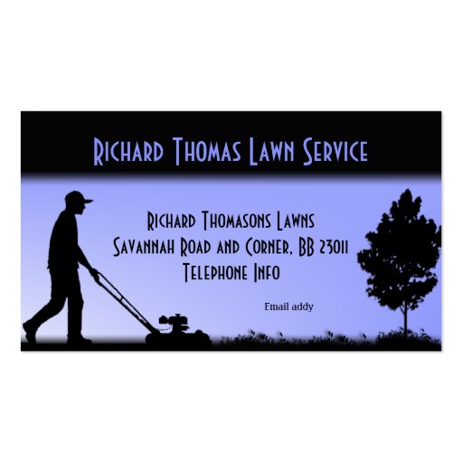 Lawn Service Landscape  Business Card (front side)