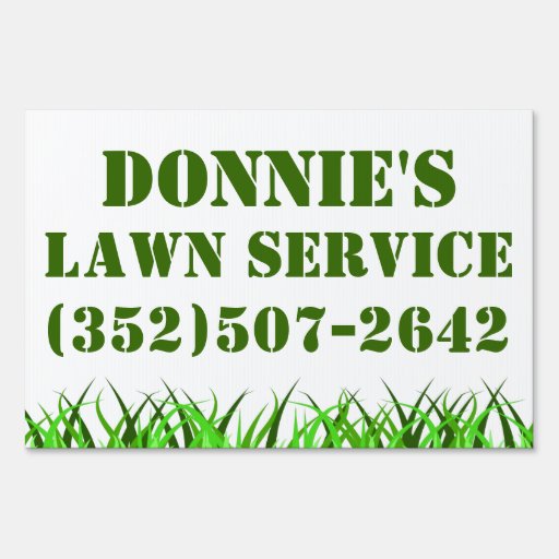 Lawn Service Yard Signs Zazzle