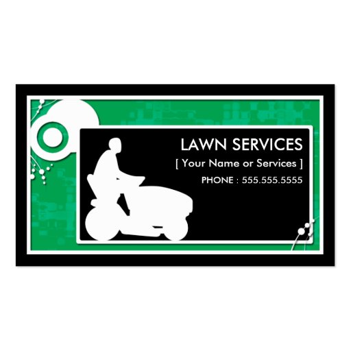 lawn services : block scheme business card