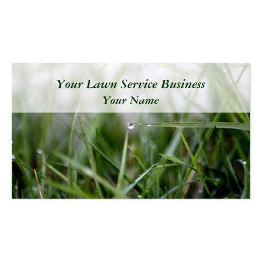 Lawn Services business cards (front side)