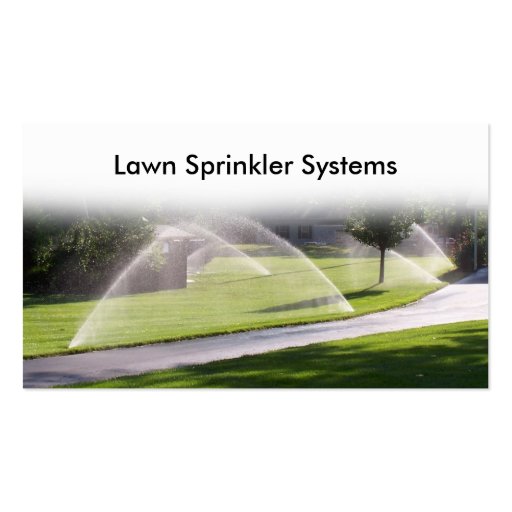 Lawn Sprinker Business Card (back side)