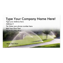 Lawn Sprinker Business Card