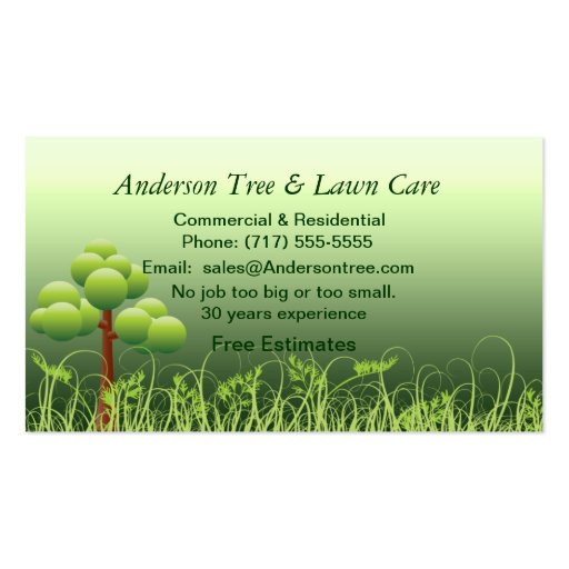 Lawn & Tree Service Business Card