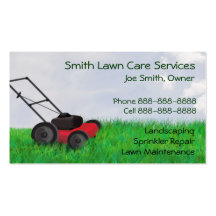 Lawn Yard Maintenance Servies Business Card
