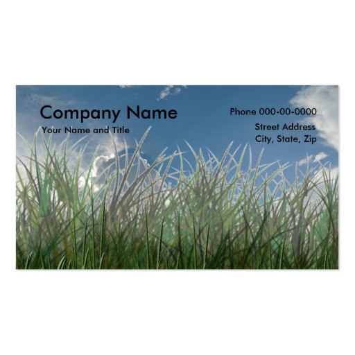 Lawncare Business Card (front side)