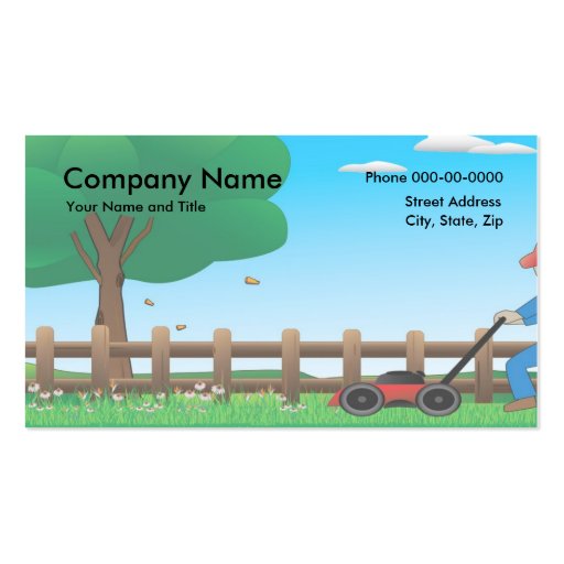 Lawncare Business Card (front side)