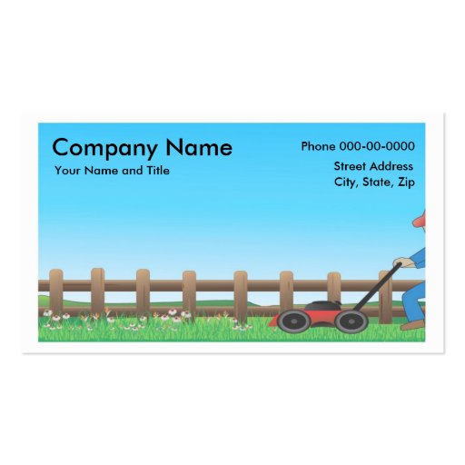 Lawncare BusinessCard Business Card (front side)