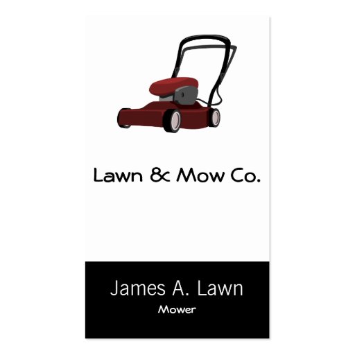 Lawnmower Business Card (front side)